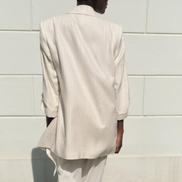 ZARA BLAZER WITH ROLLED-UP SLEEVES - Picture 7 of 8